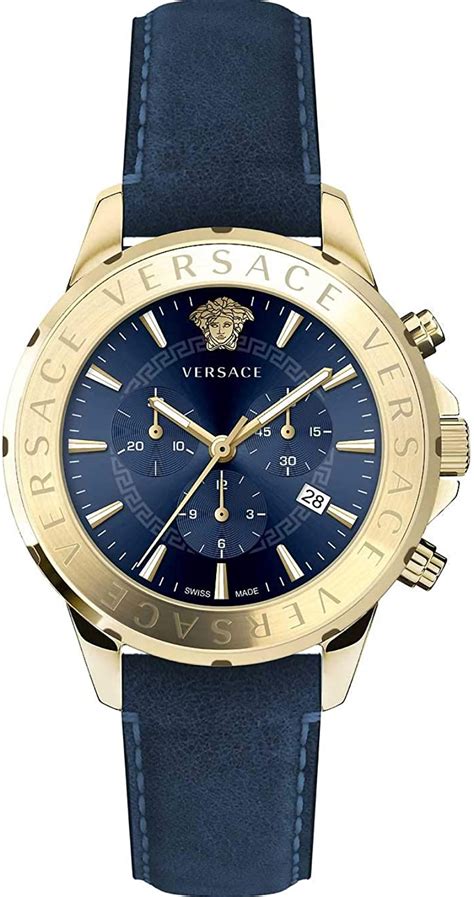 mens versace watch blue dial|Versace watch black.